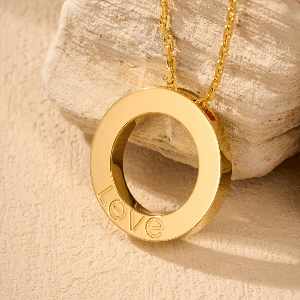 [Stellar Jewelry]LOVE NECKLACE 16MM  FULL DIAMOND