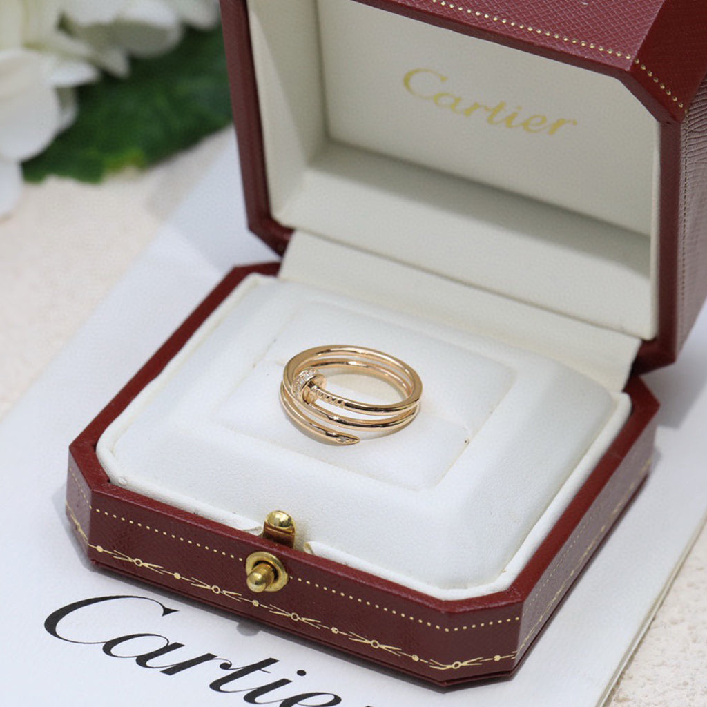 [Stellar Jewelry]JUSTE RING 4.8MM HALF DIAMOND