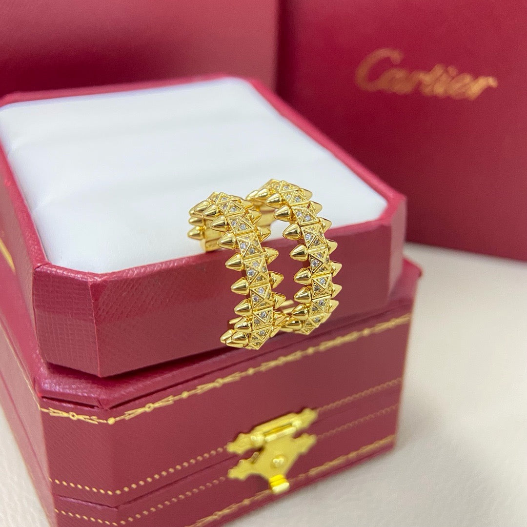 [Stellar Jewelry]CLASH 6.4MM FULL DIAMOND SMALL EARRINGS