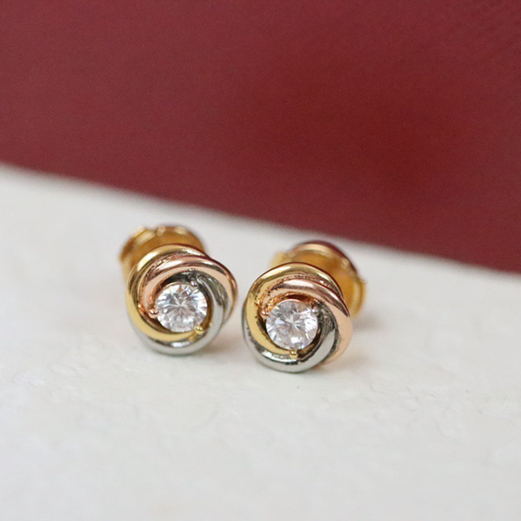 [Stellar Jewelry]TRINITY STUD DIAMOND EARRINGS