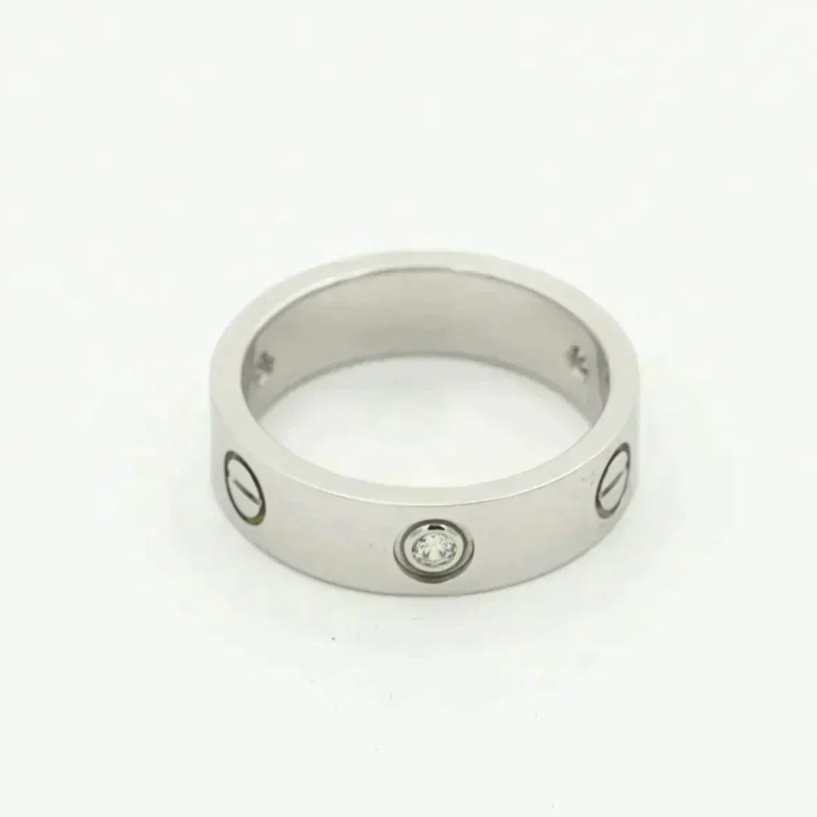 [Stellar Jewelry]LOVE RING 5.5MM 3 DIAMONDS SILVER