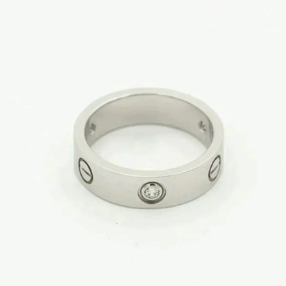[Stellar Jewelry]LOVE RING 5.5MM 3 DIAMONDS SILVER