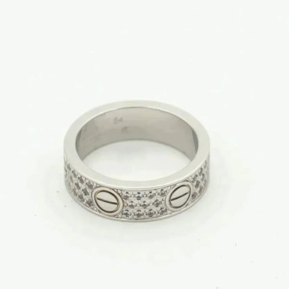 [Stellar Jewelry]LOVE RING 5.5MM DIAMONDS PAVED