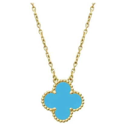 [Stellar Jewelry]CLOVER 15MM VINTAGE TURQUOISE NECKLACE