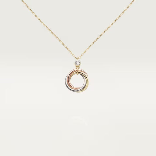 [Stellar Jewelry]TRINITY  NECKLACE 1 DIAMOND