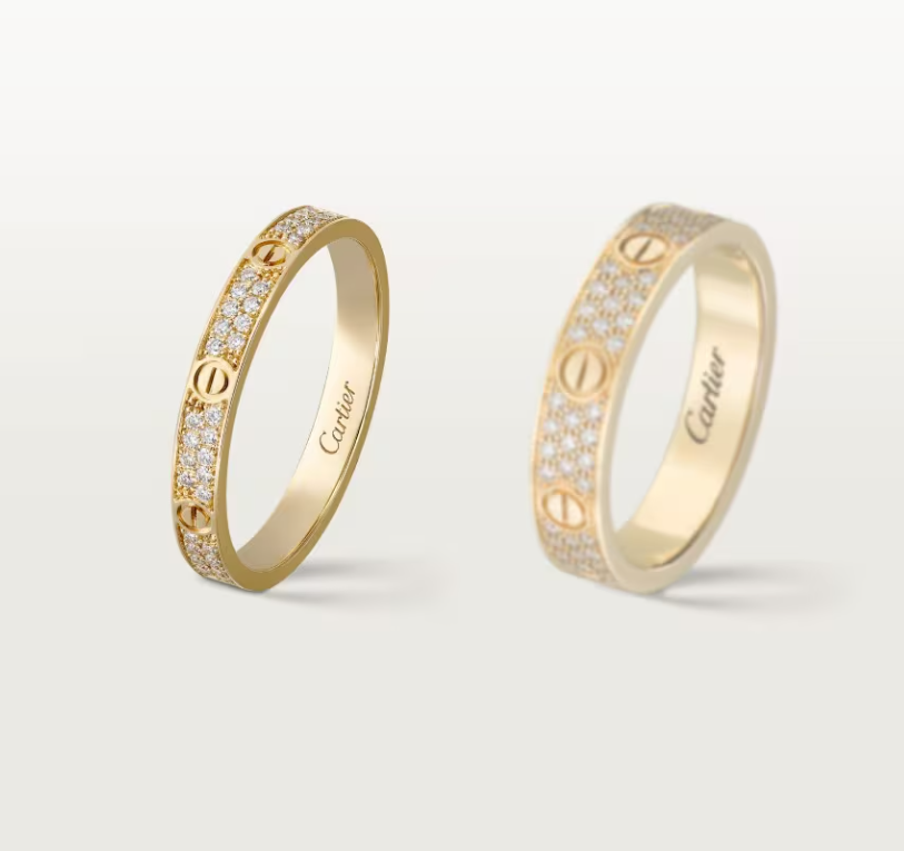 [Stellar Jewelry]LOVE RING 2.6mm-wide full-diamond ring Gold