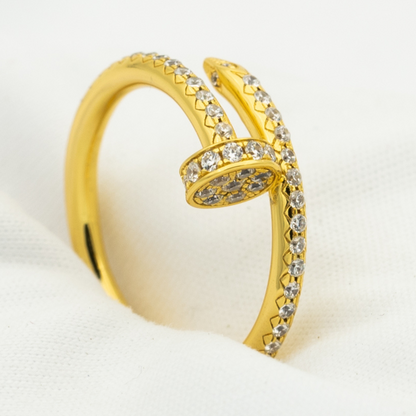 [Stellar Jewelry]JUSTE RING 1.8MM GOLD DIAMONDS