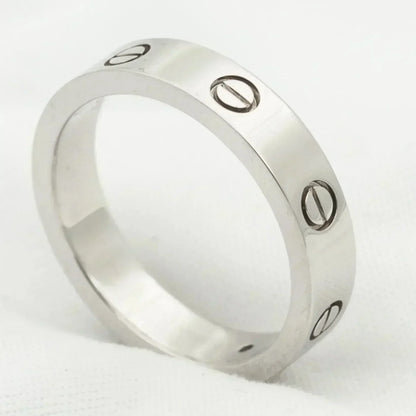 [Stellar Jewelry]LOVE RING 4MM 1 DIAMOND SILVER