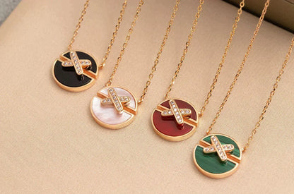 [Stellar Jewelry]JEUX DE ROSE GOLD DIAMOND NECKLACE