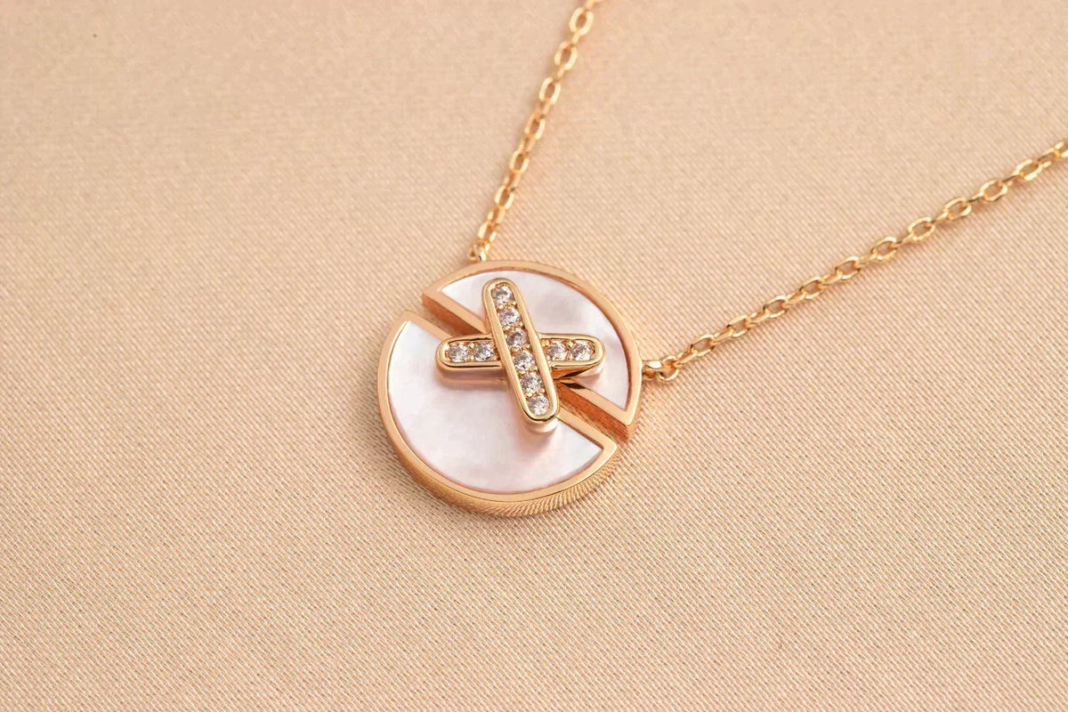[Stellar Jewelry]JEUX DE ROSE GOLD DIAMOND NECKLACE