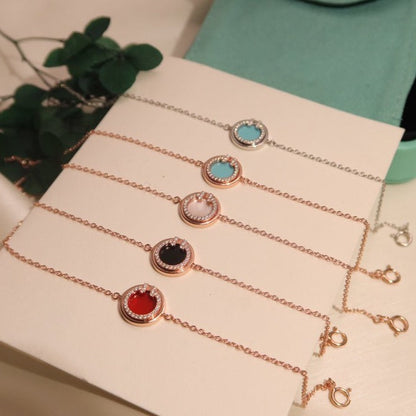 [Stellar jewels]DIAMOND CIRCLE PINK GOLD BRACELET