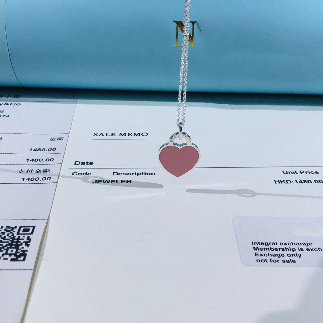 [Stellar jewels]SMALL HEART TAG PENDANT STERLING SILVER