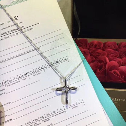 [Stellar jewels]CROSS NECKLACE STERLING SILVER MATERIAL