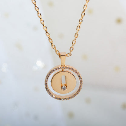 [Stellar Jewelry]LUCKY MOVE PM NECKLACE PINK GOLD DIAMOND