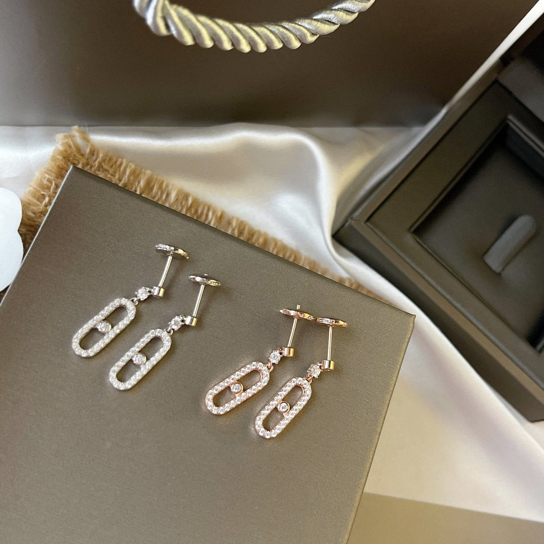 [Stellar Jewelry]DORMEUSES MOVE UNO DIAMOND EARRINGS