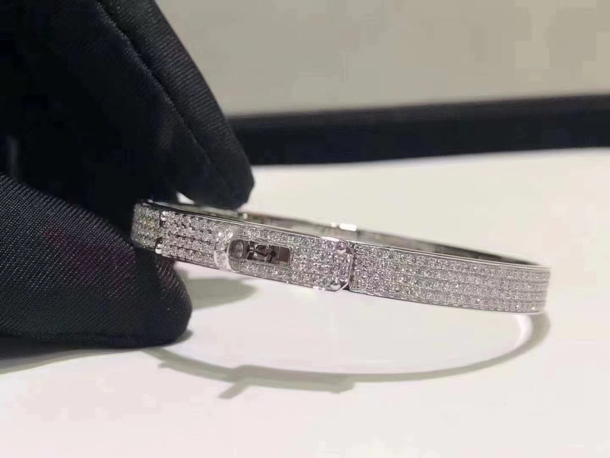 [Stellar Jewelry]HM KELLY BRACELET IN SILVER AND FULL PAVE DIAMOND