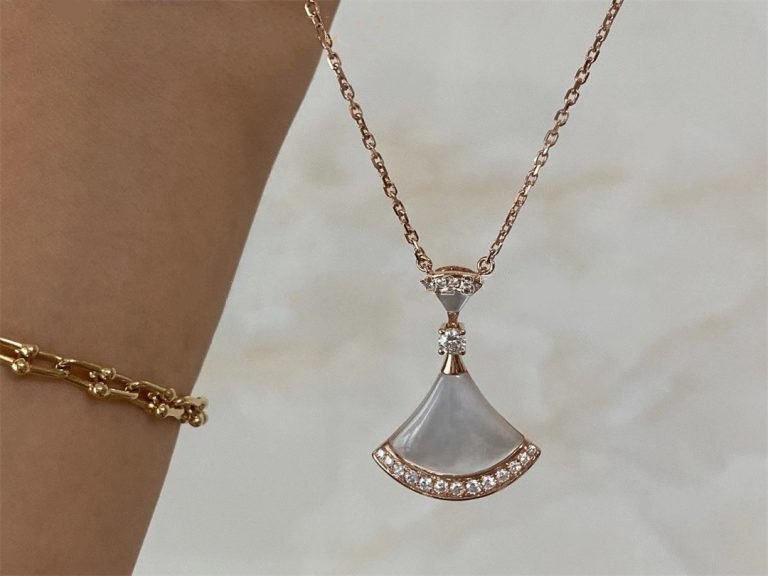 [Stellar Jewelry]DREAM NECKLACE MOP PINK GOLD DIAMOND