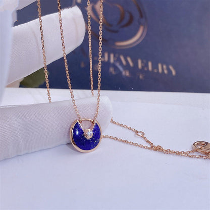[Stellar Jewelry]AMULETTE ROSE GOLD AGATE NECKLACE