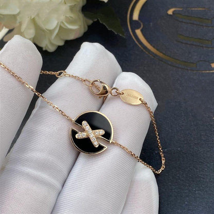 [Stellar Jewelry]JEUX DE BRACELET ONYX PINK GOLD DIAMOND