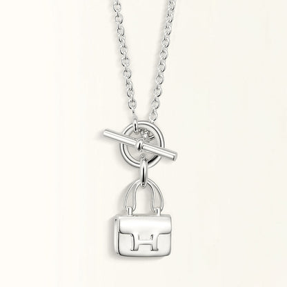 [Stellar Jewelry]POP H PEDANT SILVER NECKLACE