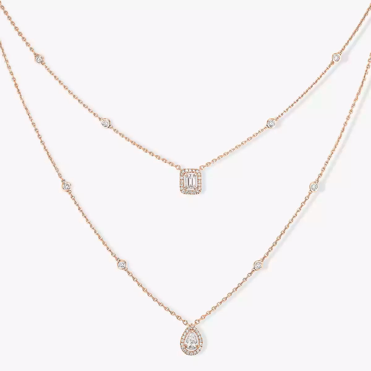 [Stellar Jewelry]Diamond Necklace My Twin 2 Rows