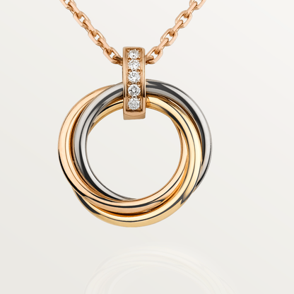 [Stellar Jewelry]TRINITY NECKLACE GOLD  DIAMONDS