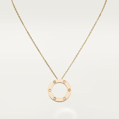 [Stellar Jewelry]LOVE NECKLACE 16MM 3 DIAMONDS