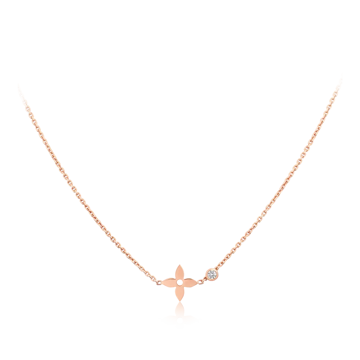 [Stellar Jewelry]BLOSSOM PENDANT PINK GOLD AND DIAMOND