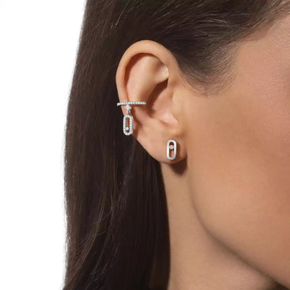 [Stellar Jewelry]Move Uno Diamond Stud Earrings