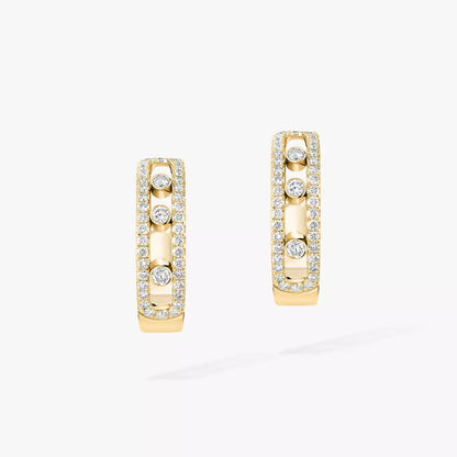 [Stellar Jewelry]Diamond Pave_ Hoop Earrings Move