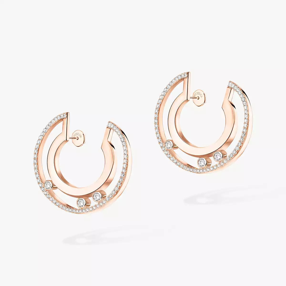 [Stellar Jewelry]Move Romane Small Diamond Hoop Earrings