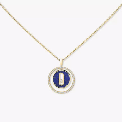 [Stellar Jewelry]Lucky Move Diamond Necklace in Rose Gold and White Mother-of-Pearl
