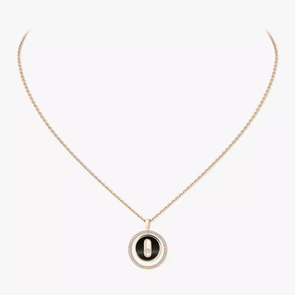 [Stellar Jewelry]Lucky Move Diamond Necklace in Rose Gold and White Mother-of-Pearl