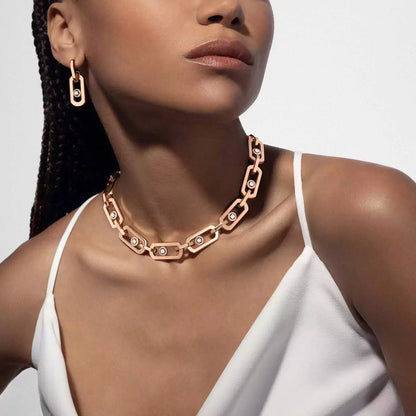 [Stellar Jewelry]So Move XL Diamond Pendant Earrings