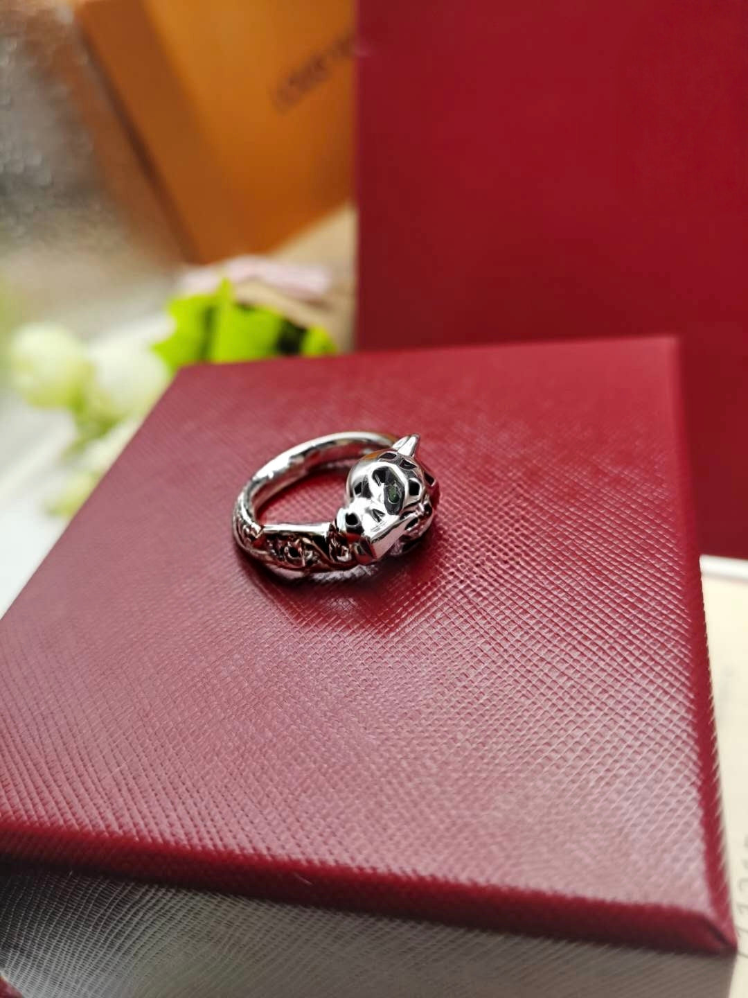 [Stellar Jewelry]LEOPARD-HEAD LEOPARD-PRINT COUPLE RING