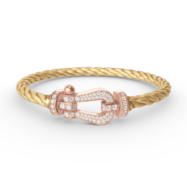 [Stellar Jewelry]FORCE LARGE HORSESHOE FULL DIAMOND BRACELET ROSE GOLD
