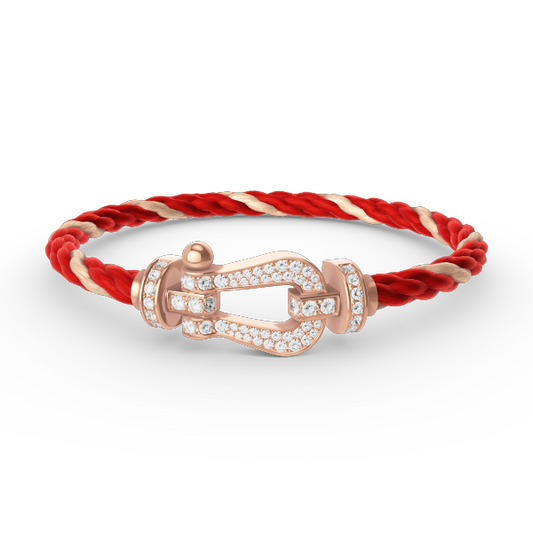 [Stellar Jewelry]FORCE LARGE HORSESHOE FULL DIAMOND BRACELET ROSE GOLD