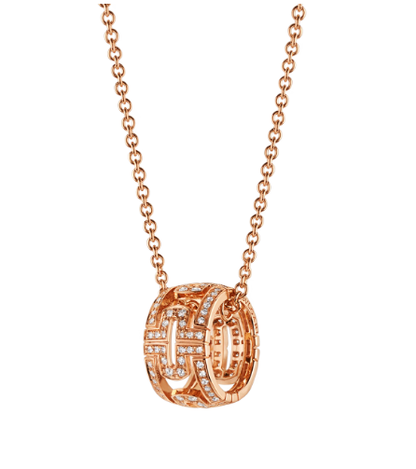 [Stellar Jewelry]PARENTESI NECKLACE PINK GOLD DIAMOND