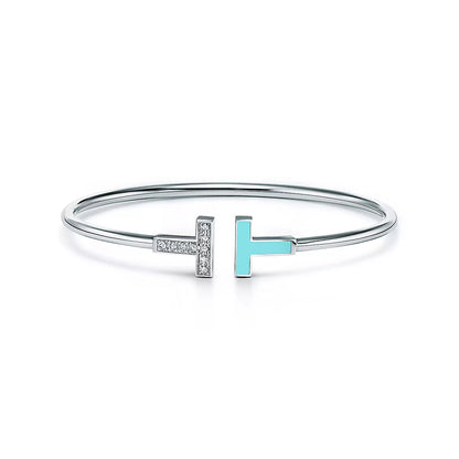 [Stellar jewels]T BRACELET 1.8MM TURQUOISE DIAMOND PINK GOLD