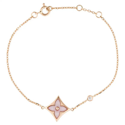 [Stellar Jewelry]STAR 1 DIAMOND PINK GOLD BRACELET