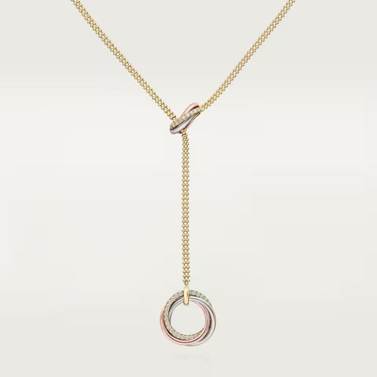 [Stellar Jewelry]TRINITY DIAMONDS NECKLACE