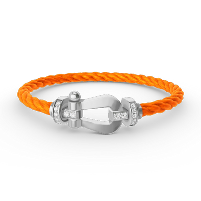 [Stellar Jewelry]FORCE LARGE HORSESHOE HALF DIAMOND BRACELET SILVER