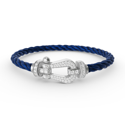 [Stellar Jewelry]FORCE LARGE HORSESHOE FULL DIAMOND BRACELET SILVER