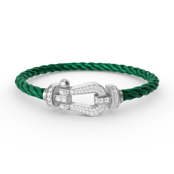 [Stellar Jewelry]FORCE LARGE HORSESHOE FULL DIAMOND BRACELET SILVER
